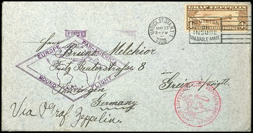Zeppelinpost nach Sieger 1930, ... 