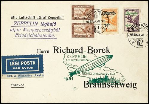 Zeppelin Mail 1931, fligth with ... 