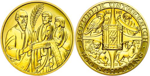 Austria 500 Shilling, Gold, 2001, ... 