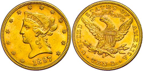 Coins USA 10 Dollars, Gold, 1897, ... 