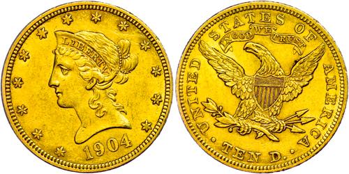 Coins USA 10 Dollars, Gold, 1904, ... 