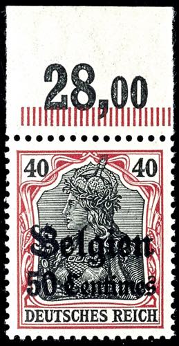 Belgium 50 cent on 40 Pfg., peace ... 