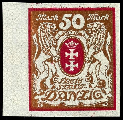 Danzig 50 Mark large coat of arms, ... 