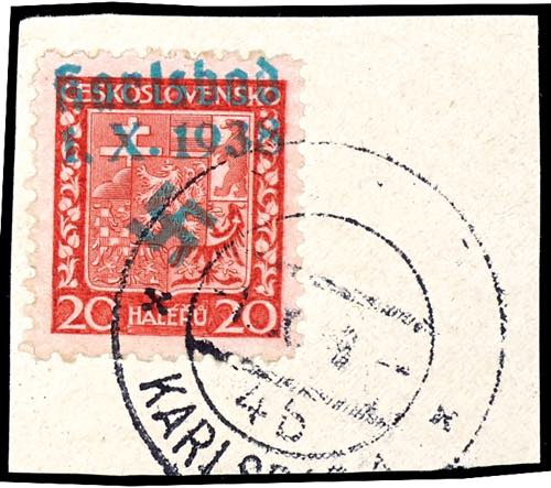 Karlsbad 20 Heller postal stamp ... 