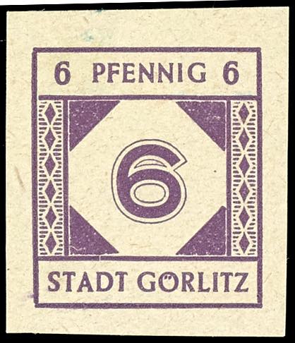 Görlitz 6 Pfg numerals, economy ... 