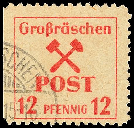 Großräschen 12 Pfg postal stamp ... 