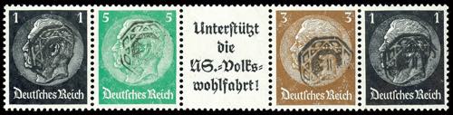 Löbau Stamp strip 1 reprints in ... 