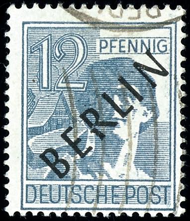 Berlin 12 Pfennig Schwarzaufdruck, ... 