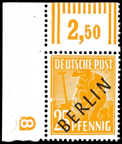 Berlin 25 Pfg black overprint from ... 