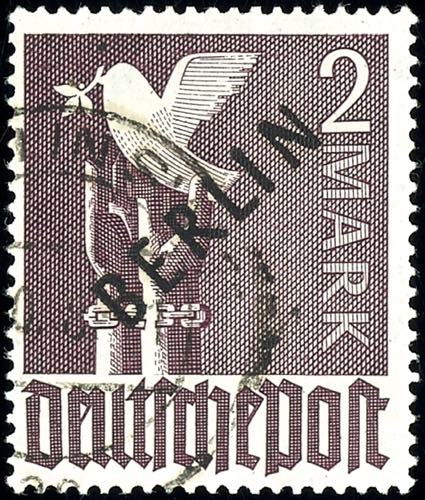 Berlin 2 Mark black overprint, ... 