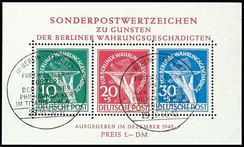 Berlin Souvenir sheets issue \for ... 