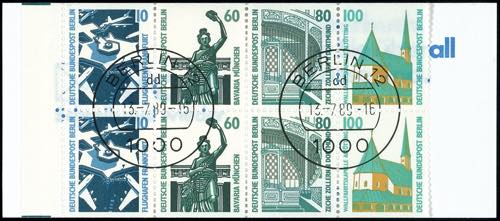 Stamp Booklet Berlin 1989, places ... 