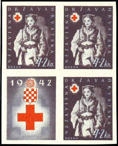 Croatia 1942, 4 K. Red Cross, ... 