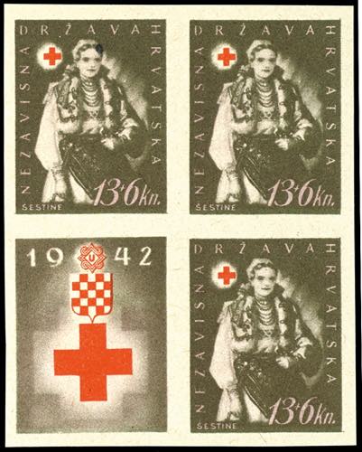 Croatia 1942, 13 K. Red Cross, ... 