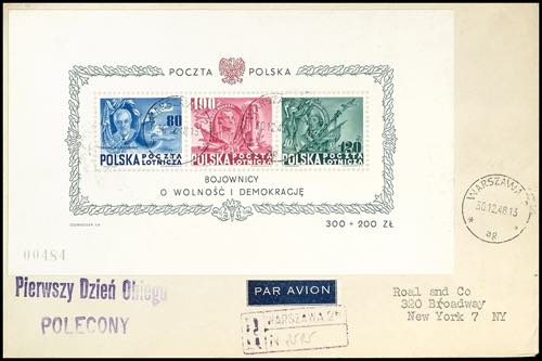 Poland 1948, Roosevelt souvenir ... 