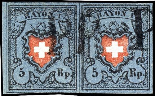 Switzerland 1850, 5 Rp Rayon I. ... 