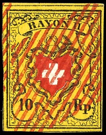 Switzerland 1850, 10 Rp Rayon II. ... 