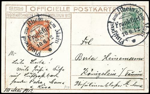 Airmail Rhein-Main 1912, airmail ... 