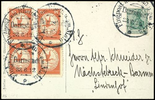 Airmail Rhein-Main 1912, airmail ... 