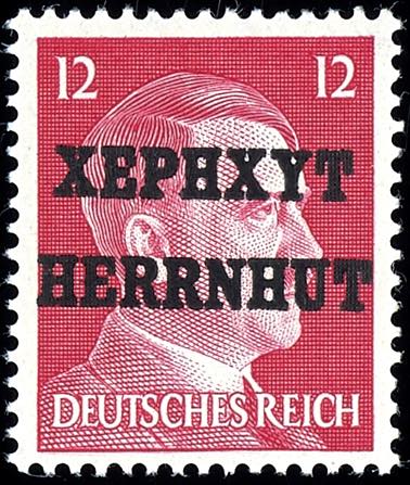 Herrnhut 10 and 12 Pfg. Hitler, ... 