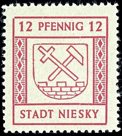 Niesky 6 and 12 Pfg. Numeral of ... 