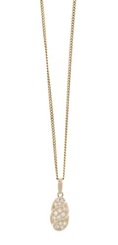 Gemmed Necklaces Dainty flat curb ... 
