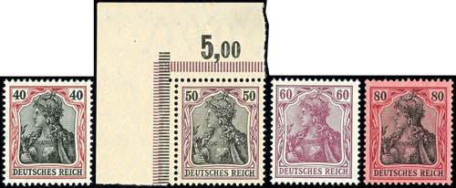 Deutsches Reich 2 - 80 Pf Germania ... 