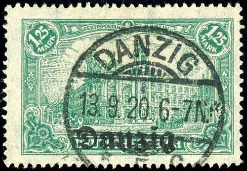 Danzig 1,25 Mk. bläulichgrün, ... 