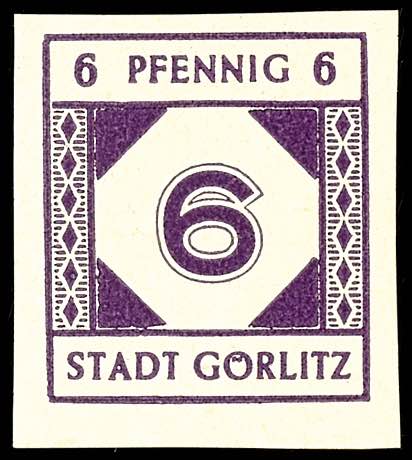 Görlitz 6 Pfennig Ziffer, Abart ... 