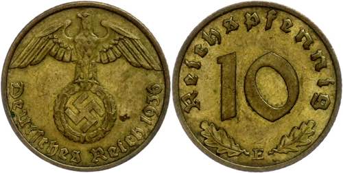 Münzen Drittes Reich 10 ... 