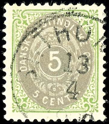 Dänisch-Westindien 1856, 5 C. ... 