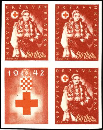 Kroatien 1942, 1,50 K. Rotes ... 