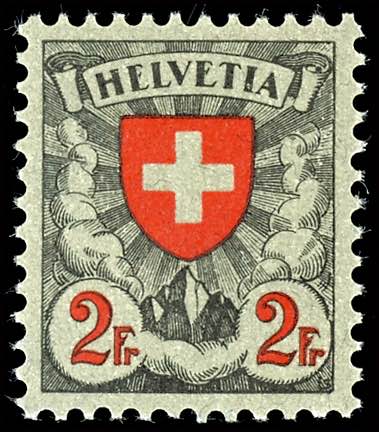 Schweiz 1924, 90 C.-2 Fr. Wappen, ... 