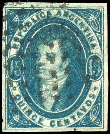 Argentinien 1864, 15 C. Rivadavia, ... 