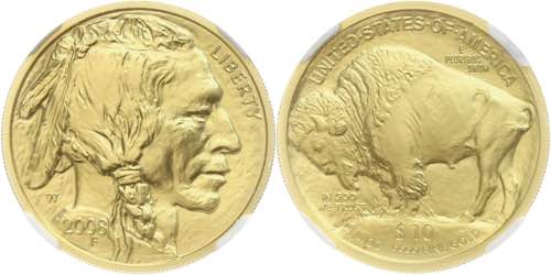 USA 10 Dollars, 1/4 oz Gold, 2008, ... 