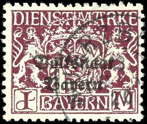Bayern Dienstmarken 1 M. Wappen ... 