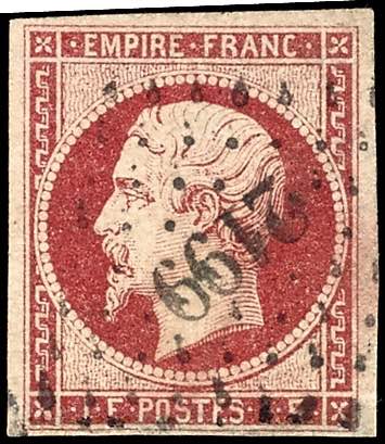 Frankreich 1853, 1 Fr. karmin, ... 