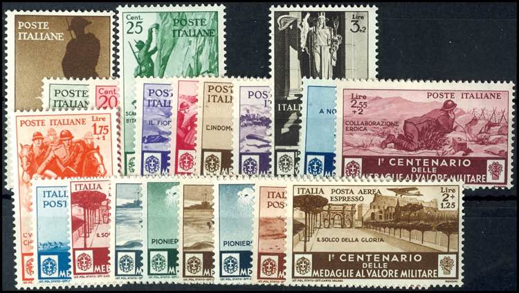 Italien 1934, 10 Cent - 4,50 Lire ... 