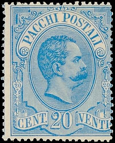 Italien Paketmarken 20 C. blau, ... 