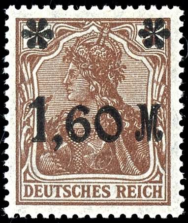 Deutsches Reich 1,60 M. auf 5 Pfg ... 