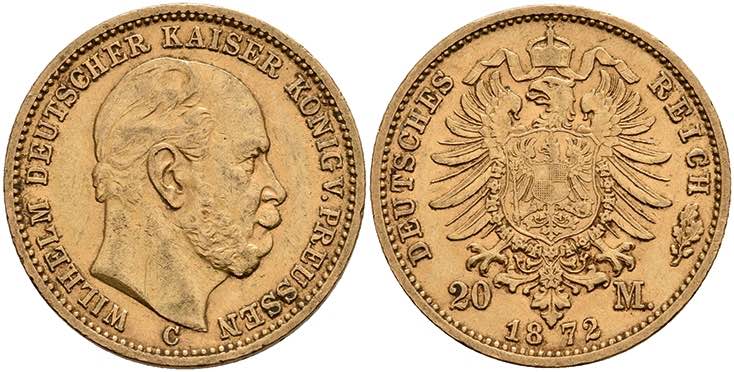 Preußen Goldmünzen 20 Mark, ... 