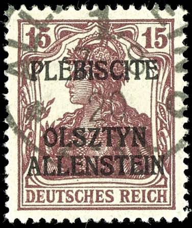 Allenstein 15 Pfg Germania ... 