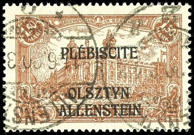 Allenstein 1,50 M. Deutsches Reich ... 