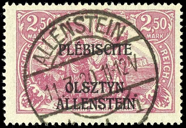 Allenstein 2,50 M. Deutsches Reich ... 