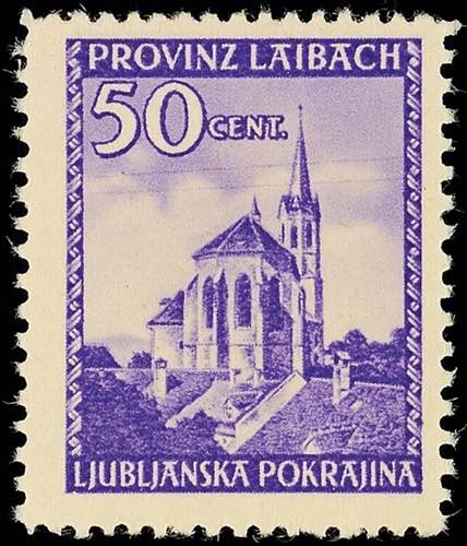 Laibach 50 C violett mit ... 