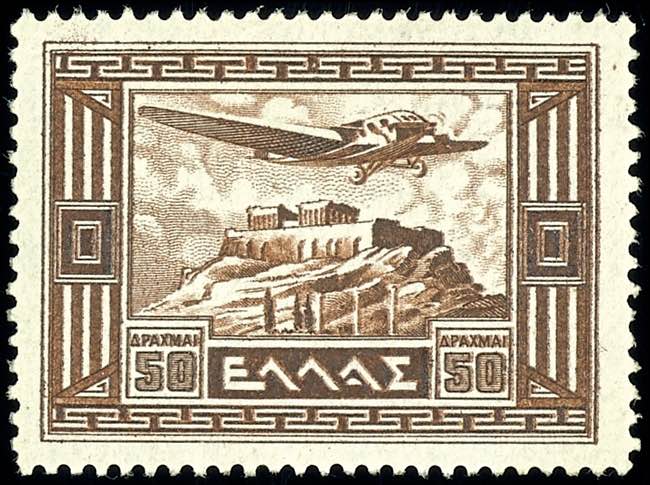 Griechenland 1933, 50 L. - 50 Dr. ... 