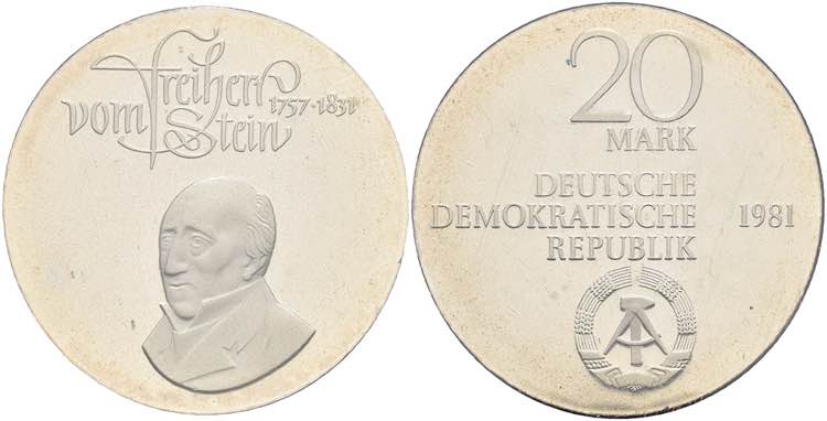 Münzen DDR 20 Mark, 1981, ... 
