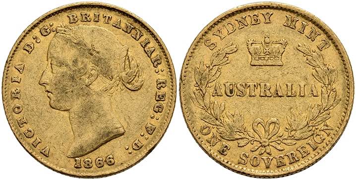 Australien Sovereign, 1866, ... 