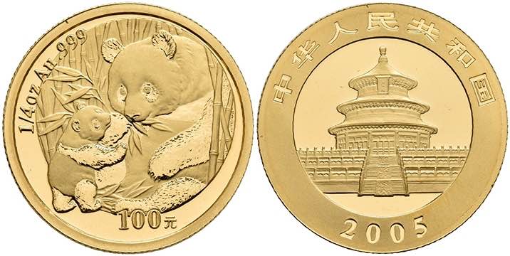 China Volksrepublik 100 Yuan Gold, ... 
