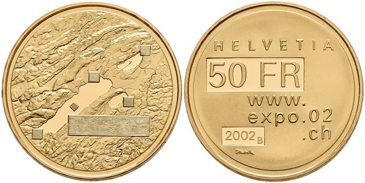 Schweiz 50 Franken, Gold, 2002, ... 
